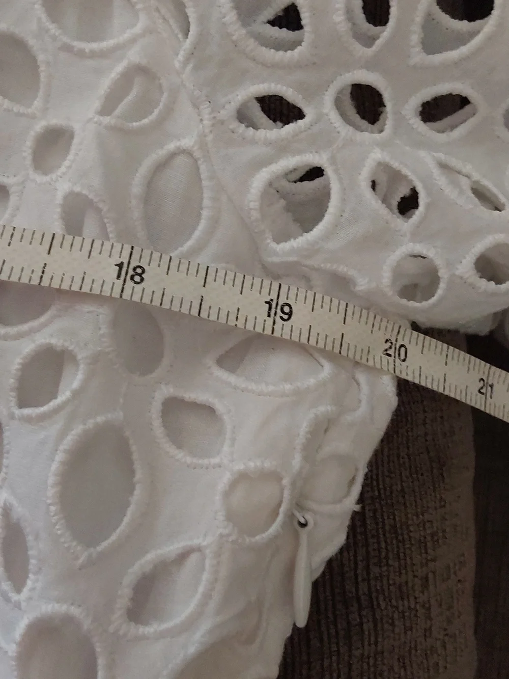 J Crew White Eyelet Dress  Size S Hidden Pockets - Picture 8 of 10